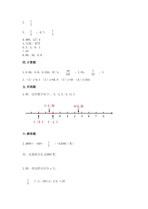 人教版六年级下册数学期末测试卷精品【夺冠系列】.docx