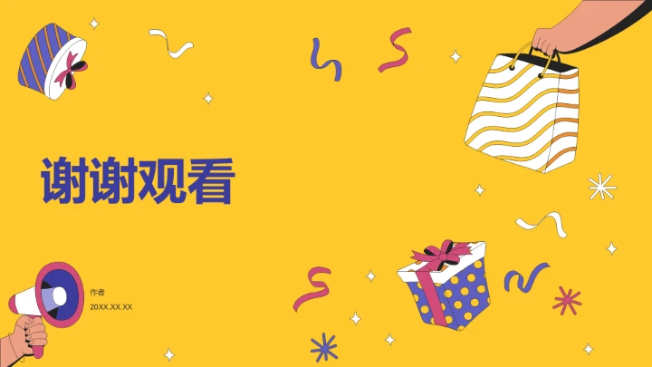 电商平台购物双十一复盘PPT模板