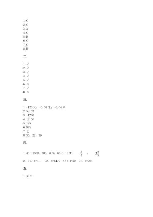 郑州小升初数学真题试卷及参考答案（达标题）.docx