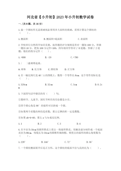 河北省【小升初】2023年小升初数学试卷附答案ab卷.docx