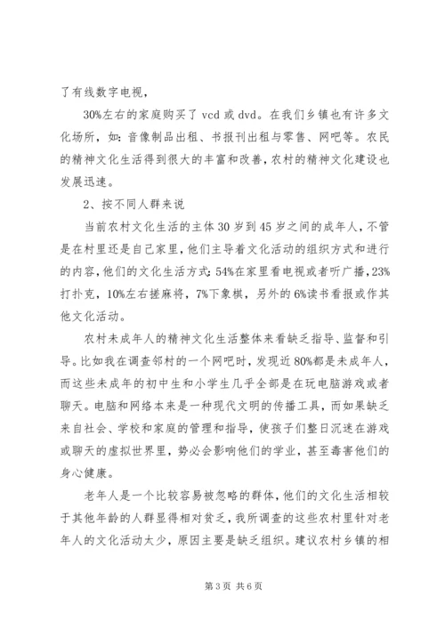 农民精神文化生活现状及存在的问题调查 (5).docx