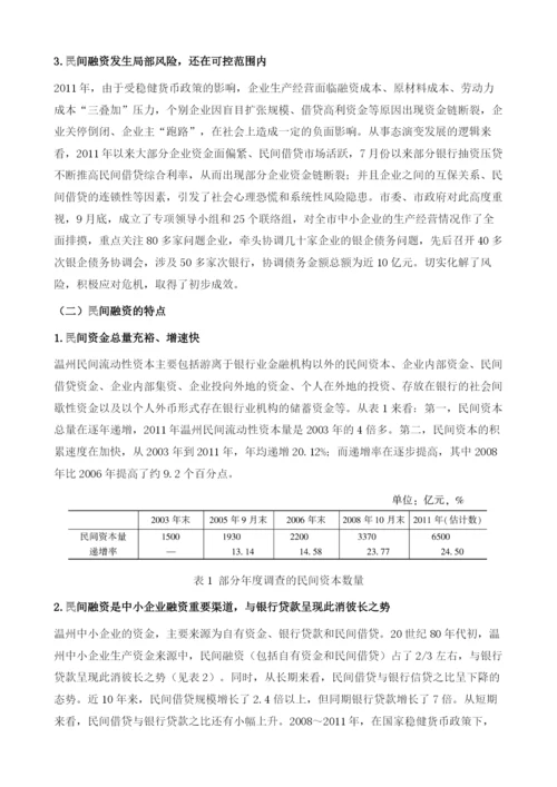 温州民间融资与风险防范.docx