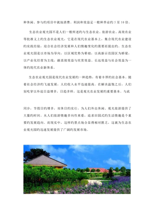 归园田居生态休闲农庄创业综合计划书.docx