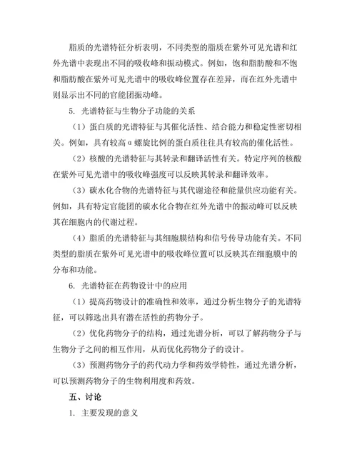 生物分子的光谱特征分析及其在药物设计中的应用