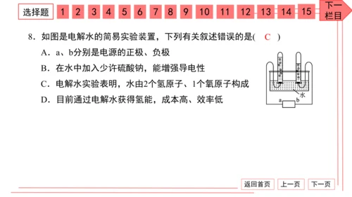 人教版化学九年级上册期中检测卷 习题课件（32张PPT）