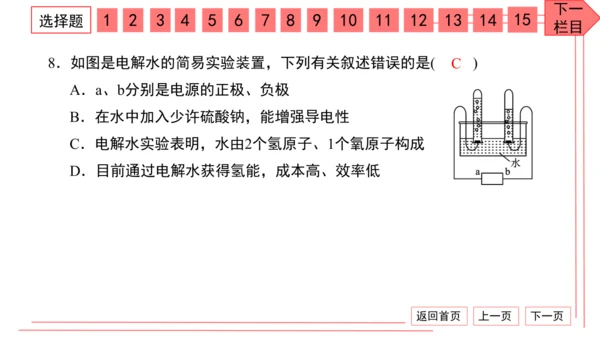 人教版化学九年级上册期中检测卷 习题课件（32张PPT）