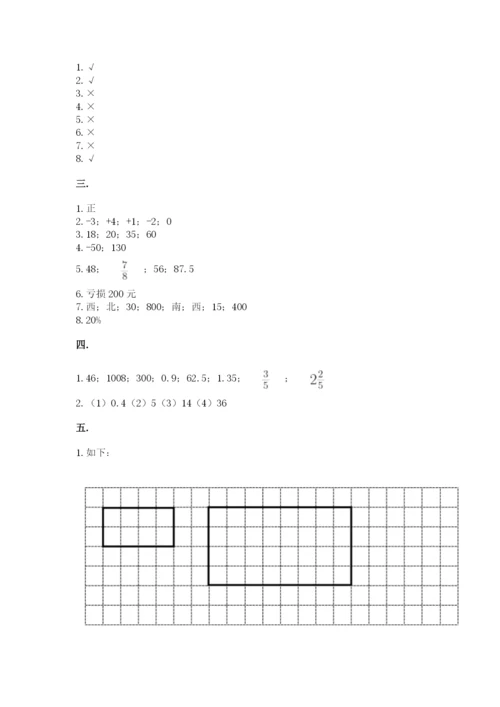 人教版六年级数学下学期期末测试题及参考答案【精练】.docx