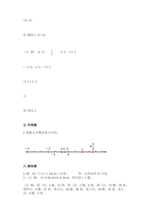 人教版六年级下册数学期末测试卷精品（考点梳理）.docx