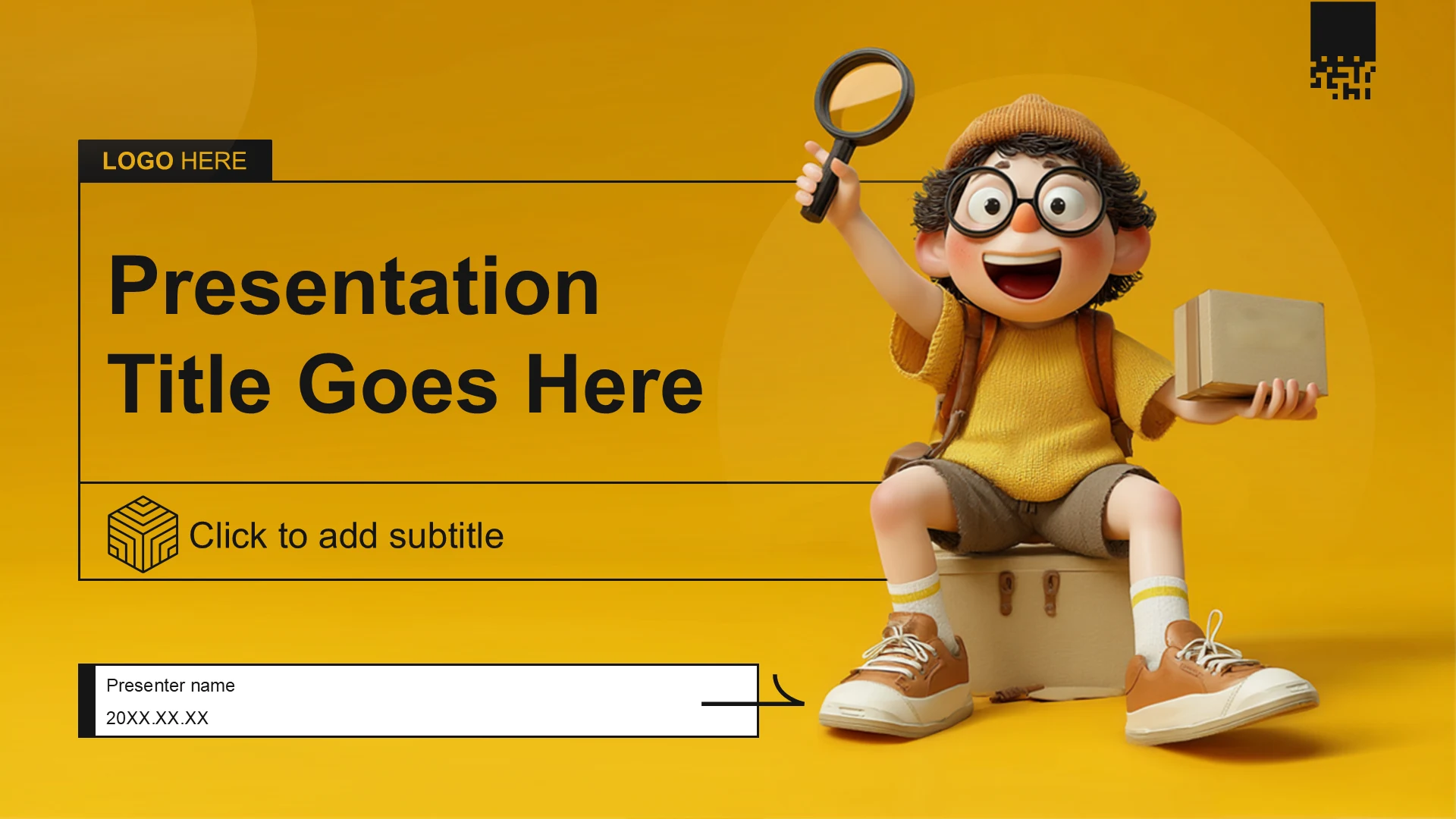 黄色卡通风教育培训PPT主题