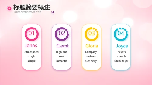 粉色卡通公司10周年庆ppt活动策划方案