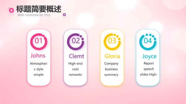 粉色卡通公司10周年庆ppt活动策划方案