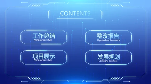 蓝色医疗科技信息化建设工作总结PPT