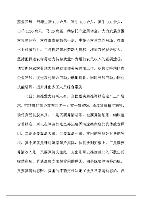 乡镇脱贫攻坚工作开展情况总结