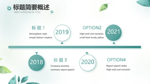 手绘小清新年终工作总结汇报PPT模板