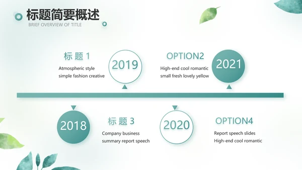 手绘小清新年终工作总结汇报PPT模板