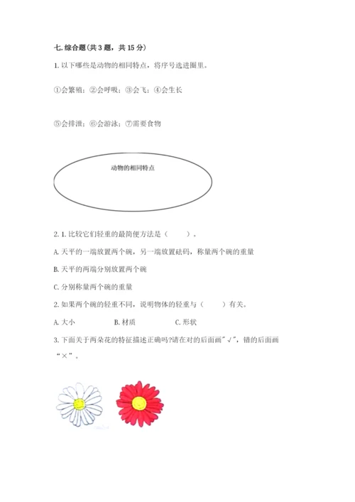 教科版一年级下册科学期末测试卷精华版.docx