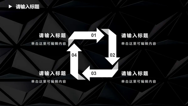 黑白几何高级感商务总结PPT模板