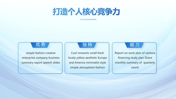 蓝色大气年年终总结商务动态PPT