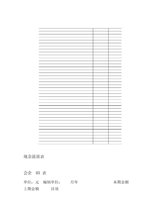 财务报表标准格式完整版