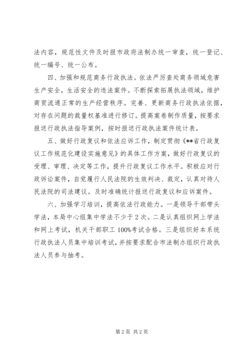 商务局XX年依法行政工作报告苏州商务局 (4).docx