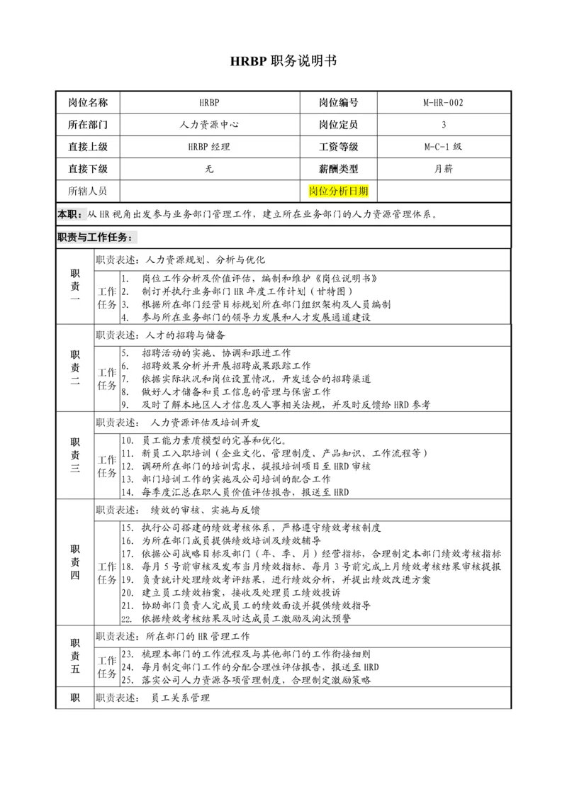 HRBP岗位说明书0.docx