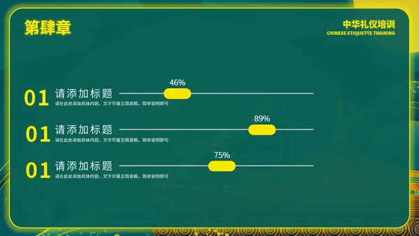 绿色中国风礼仪培训PPT模板