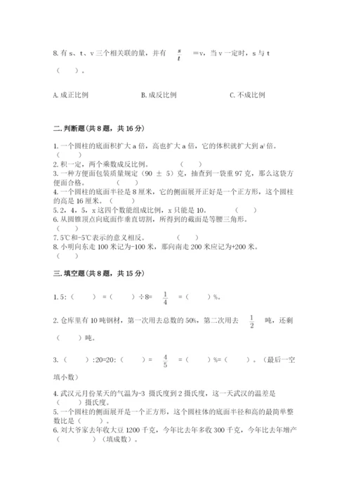 小升初数学期末测试卷及完整答案（有一套）.docx