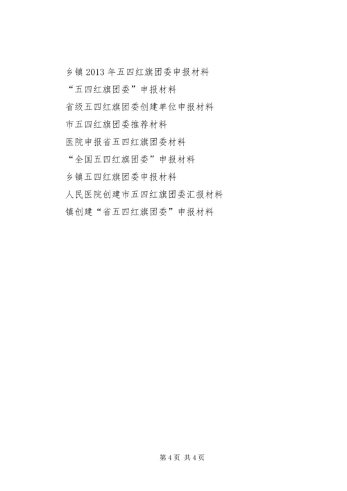 关于五四红旗团委申报材料 (2).docx