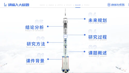 宇航员毕业论文答辩通用PPT模板