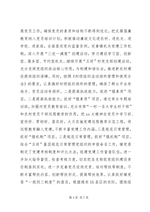 乡镇开展“党的基层组织建设年”活动工作情况.docx