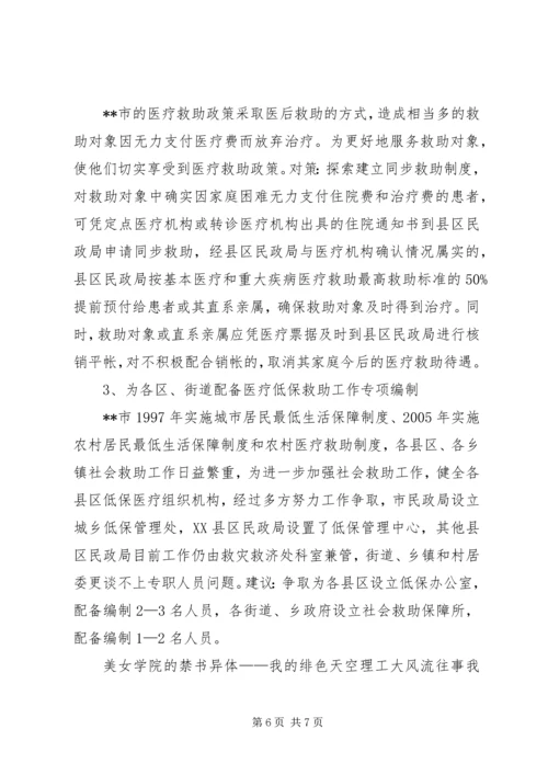 城乡困难居民医疗救助工作调研报告.docx