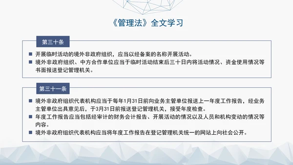 2024中华人民共和国境外非政府组织境内活动管理法解读PPT