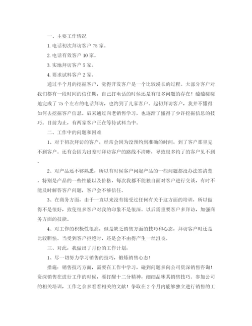 精编之电话销售个人工作计划范文.docx