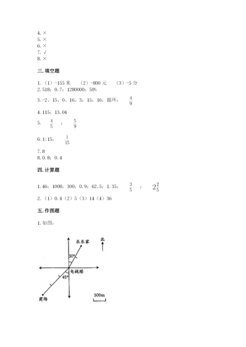 小升初六年级期末试卷含答案【最新】.docx