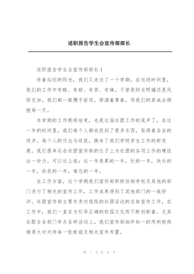 述职报告学生会宣传部部长.docx