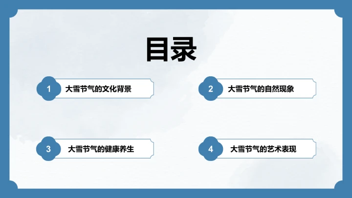 二十四节气大雪PPT模板