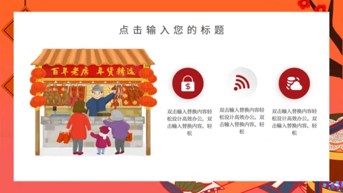 中国风过年不打烊通用PPT模板