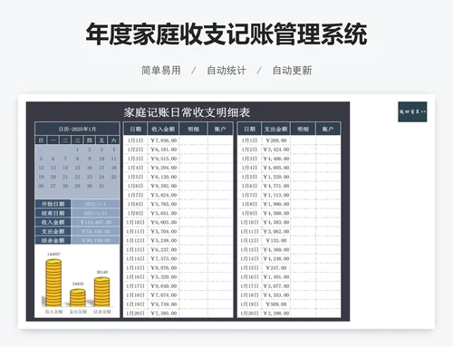 年度家庭收支记账管理系统
