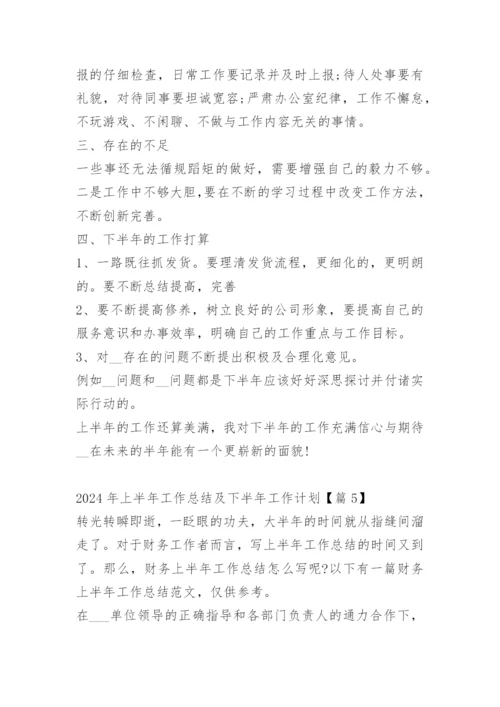 2024年上半年工作总结及下半年工作计划.docx
