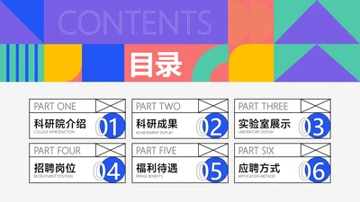 卡通风并列关系6项PPT内容页