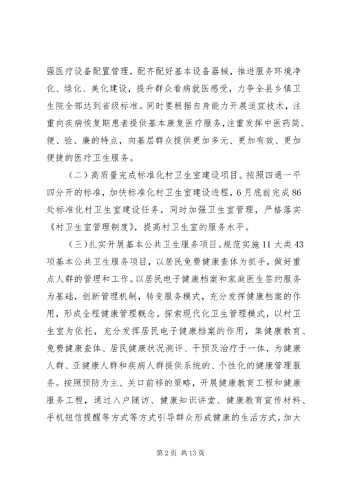 乡镇社区医务工作计划.docx