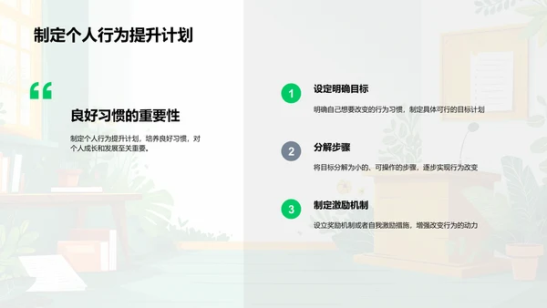 行为习惯塑造成长PPT模板