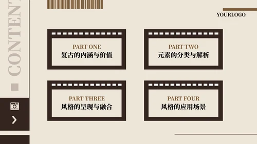 咖色复古工作汇报通用PPT模板