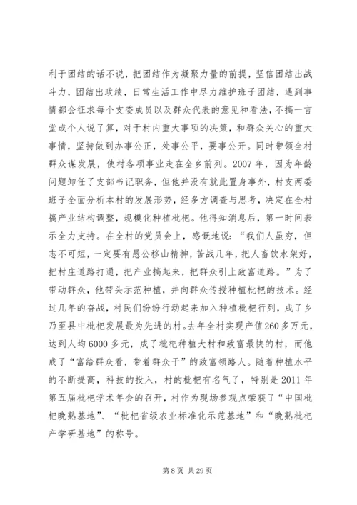 优秀村支部书记事迹材料5篇.docx