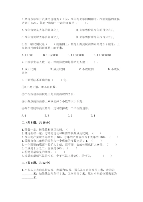 洛阳市小学数学小升初试卷精品（考点梳理）.docx