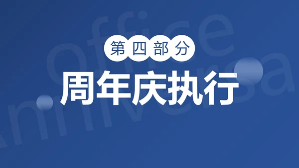 简约高级蓝色公司周年庆活动策划PPT模板