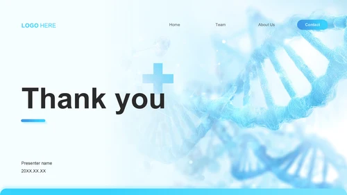 蓝色科技风医疗行业工作总结PPT主题