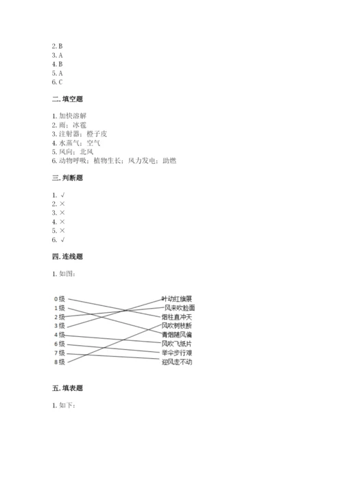 教科版三年级上册科学期末测试卷含答案（培优b卷）.docx