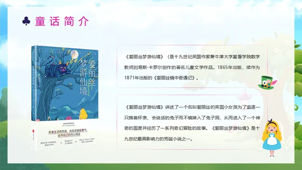 爱丽丝梦游仙境童话故事国外儿童文学通用PPT