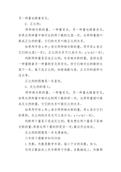 北师大版六年级下册数学知识点总结.docx